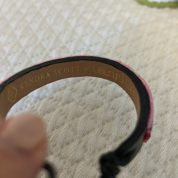 Kendra Scott and Ubuntu Life Beaded Adjustable Bracelet in Red Pink and White - Picture 3 of 3